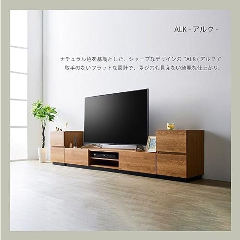 朝日木材加工 テレビ台 アルク 77型 幅176cm ナチュラル 背面切り欠き ...