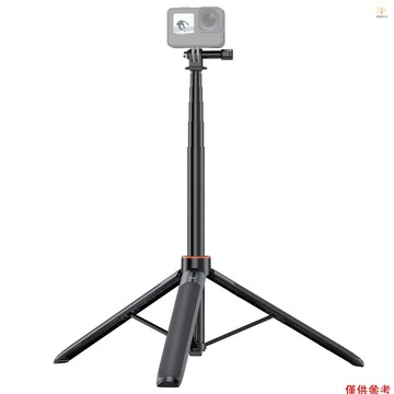 VRIG TP-21 運動相機自拍杆三腳架支架可擴展最大。 54 英寸,帶 1/4 英寸螺絲,用於運動相機無反光鏡相機