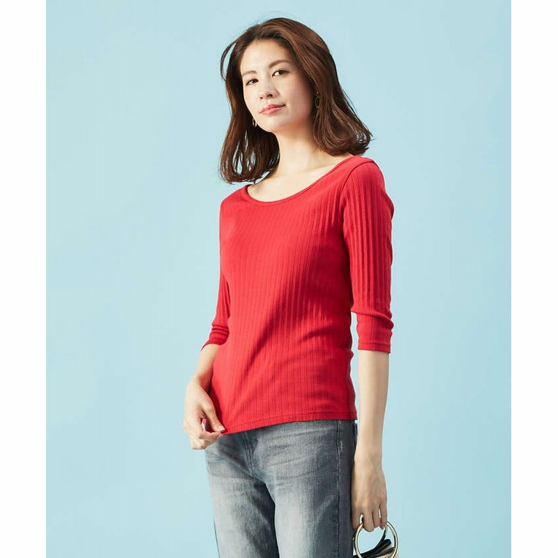 ボートネックカットソー レディース レッド F Rouge Vif La Cle 通販 Lineポイント最大get Lineショッピング