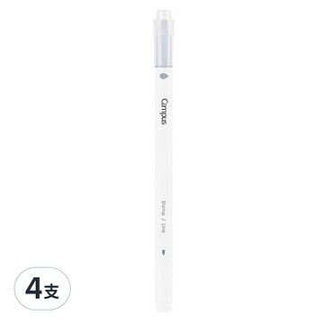 KOKUYO 國譽 Campus 印章雙頭螢光筆  藍水滴  4支