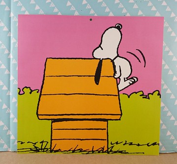【震撼精品百貨】史奴比Peanuts Snoopy  超大卡片 粉 黃 震撼日式精品百貨