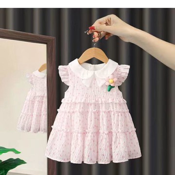 🍭臺灣出貨🍭女童連衣裙2025新款兒童韓版女中小童連衣裙潮純棉兒童裙子超萌