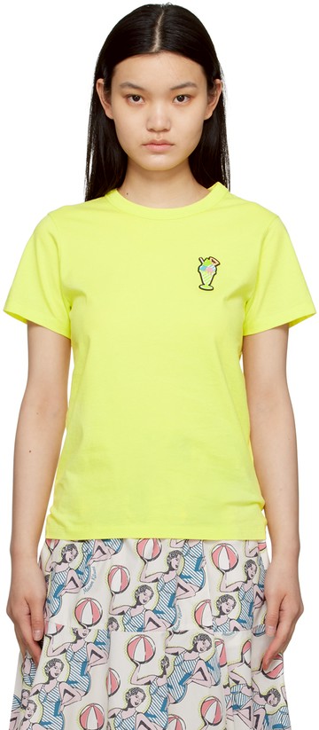 Maison Kitsuné 黄色 Hotel Olympia 联名 Ice Cream T 恤