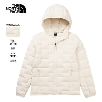 The North Face北面女款米白色DWR防潑水羽絨外套｜8DX6QLI