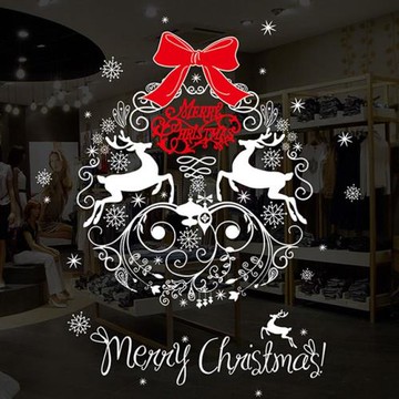 時尚壁貼 -麋鹿聖誕窗貼