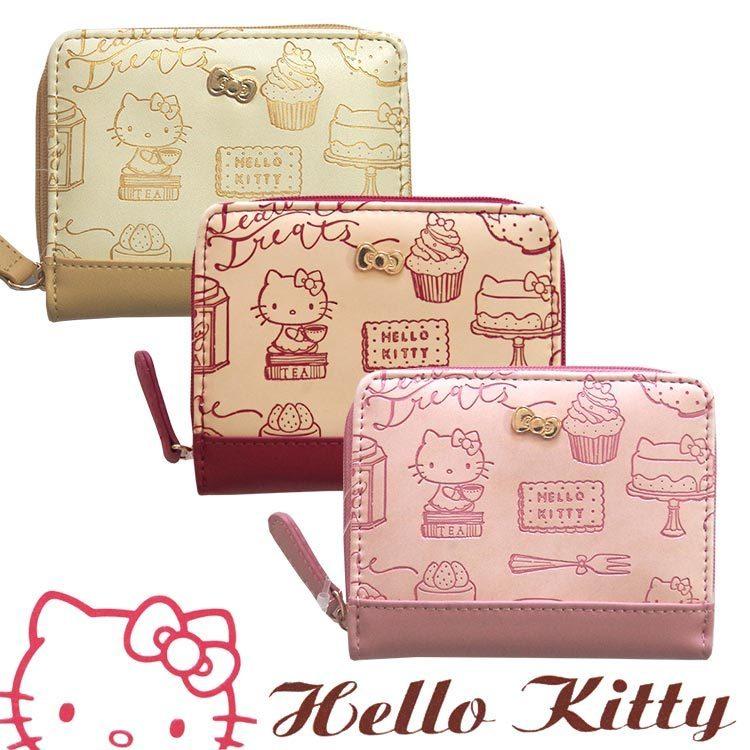 送料無料】新作HELLO KITTYラウンド2つ折りミニ財布 新作HELLO KITTY