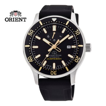 ORIENT STAR 東方之星 DIVERS 200M 系列 機械錶 膠帶款 黑色 RE-AU0303B  - 39.3mm