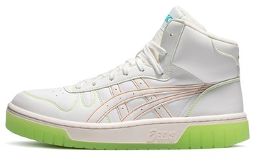 ASICS UNISEX COURT MZ-HI HIGH-TOP SNEAKERS WHITE/GREEN
