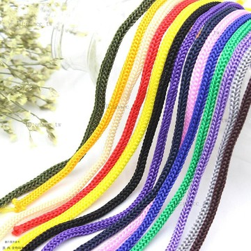 彩色丙綸pp繩手工編織尼龍繩束口繩口繩空心抽拉編織勾包手提綁繩