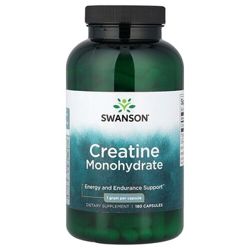 Swanson Vitamins, 一水肌酸，1 克，180 粒膠囊