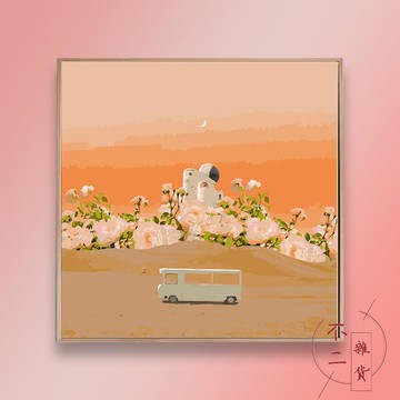 數字油畫diy填充手工畫畫填色油彩畫涂色上色裝飾畫【不二雜貨】