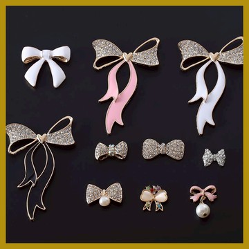 蝴蝶結飄帶 DIY手機美容 diy飾品配件 貼鑽配饰 鑽扣配飾 手作材料 奶油膠配件 飾品材料 飾品配件 diy手機殼