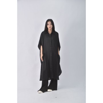 (M) zara質感透膚黑色洋裝二手衣