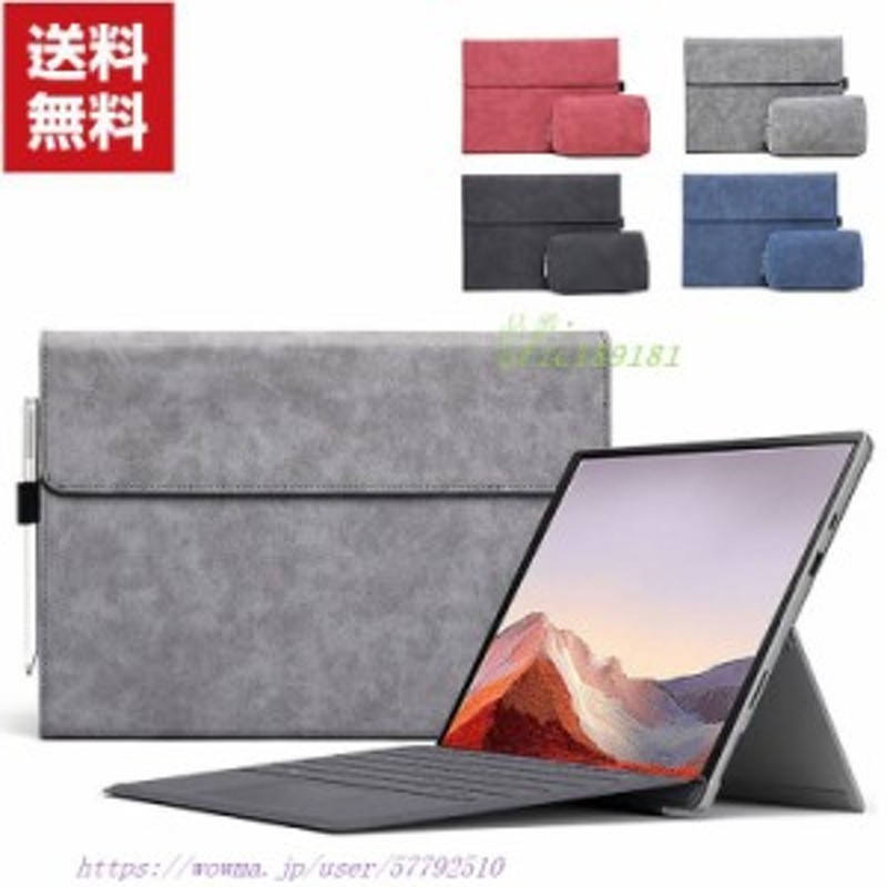 MICROSOFT SURFACE GO 2 GO 3 サーフェス レザー 2-IN-1ノートPC 手帳 ...