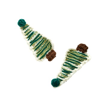 針織聖誕樹髮夾組 / 2色 / Knitted Christmas Tree Hair Clip Set