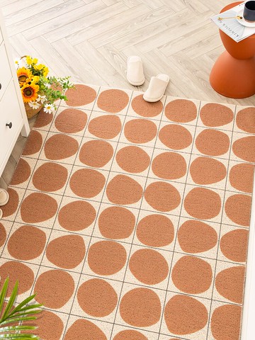 北歐入戶門門口地墊進門腳墊家用玄關入門網紅地毯可裁剪絲圈門墊