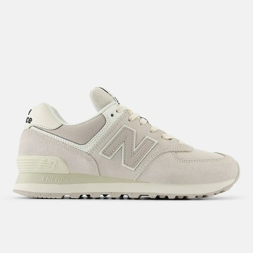 Kixpress-New Balance 女 休閒鞋 運動 經典 復古 B楦 NB 574 緩震 麂皮 灰白 [WL574DQ2]