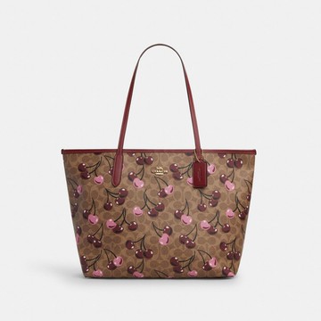 CITY 經典 SIGNATURE櫻桃印花托特手袋