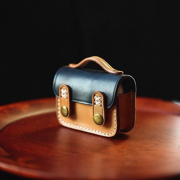 Airpods Pro 真皮耳機保護套 蘋果藍牙耳機殼頸掛 Mini劍橋包掛飾