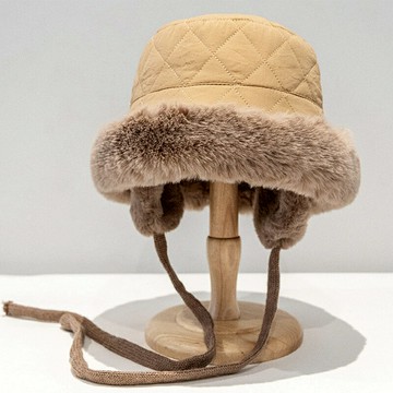 【米蘭精品】現貨+預購 韓版羊羔飛行帽禦寒毛帽護耳帽滑雪帽戶外防寒帽雷鋒帽-加絨加厚女帽子5色74my87