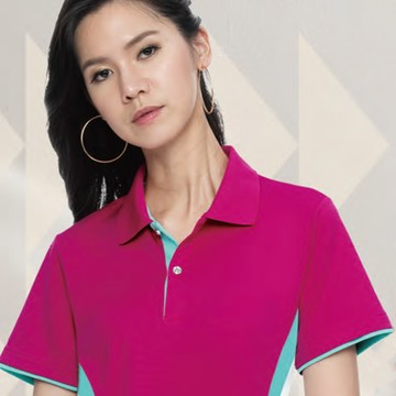 吸濕快乾排汗POLO衫(桃紅)-女款(99125-1)