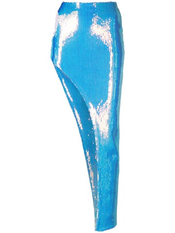 David Koma - sequin-embellished maxi skirt - women - Elastane/Polyamide/Polyamide/Elastane - 10 - Blue