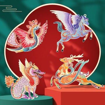 教師節金屬書簽禮盒文創禮品敦煌神獸創意古典中國風博物館古風兒童小學生生日禮物故宮紀念品訂制定制刻字