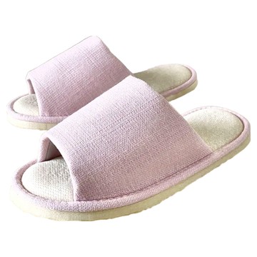 TAIWAN SLIPPER 台灣犀利趴 i Slippers 悠活系列 布質家居室內拖鞋 EVA材質鞋底 安靜輕盈 鞋底抗滑安全升級 柔軟布質內裡  M  粉色 + 白色  1雙