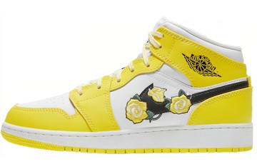 JORDAN 1 MID DYNAMIC YELLOW FLORAL GS