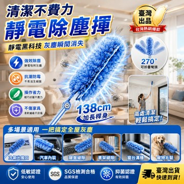 ⭐臺灣出⭐靜電除塵撣 家用清潔神器 雞毛撣家用車用打掃清除臥室  寵物毛專用 可折疊車用掃灰神器 手持式