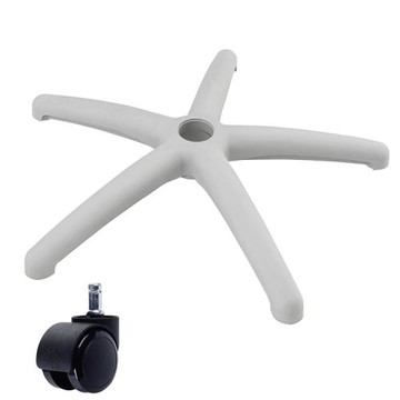 電腦椅專用 五星尼龍腳座 (直徑60cm/PU防刮輪)BASE-010PU
