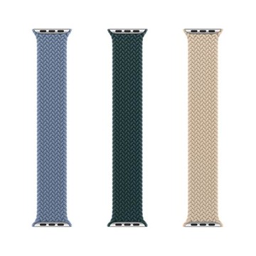 適用iwatchs9表帶尼龍編織單圈彈性SE蘋果手表applewatchUltra2\8