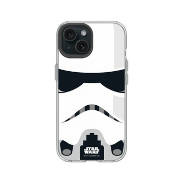 iPhone 15 Clear 透明 - 迪士尼-星際大戰 Star Wars - 風暴兵-大臉系列