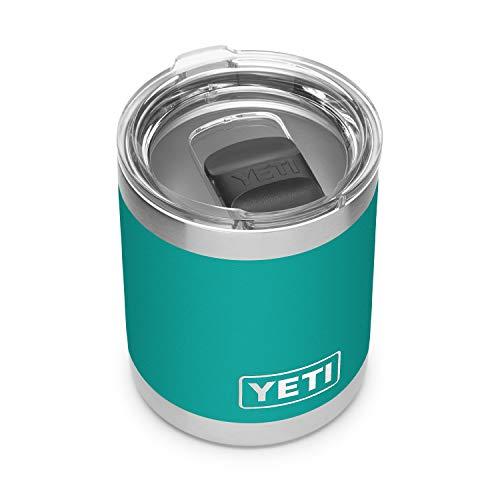 YETI ランブラー 10オンス ローボール 真空断熱 ステンレス製 マグスライダー蓋付き アキファーブルー