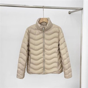 【巴黎精品】輕羽絨外套鴨絨夾克-秋冬波浪壓膠修身女外套5色a1hd16