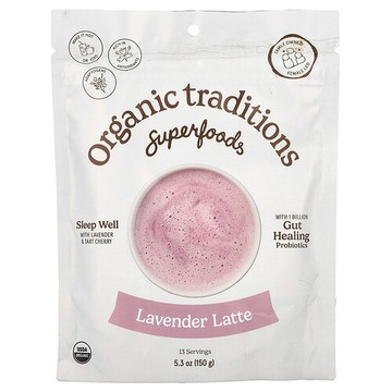 Organic Traditions, Superfood，薰衣花草拿鐵，5.3 盎司（150 克）