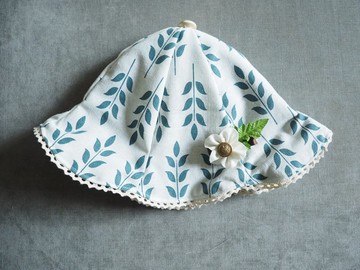 手作清雅小綠葉帽子髮夾套裝