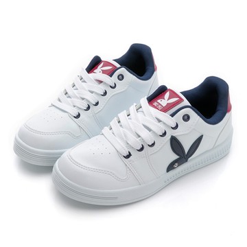 PLAYBOY 星光閃爍質感經典兔兔小白鞋-PY0609藍紅