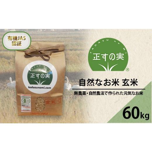 ふるさと納税 新潟県 胎内市 49-04自然なお米（玄米）60kg