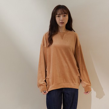 UMORFIL膠原蛋白燈芯絨打摺大學TEE-共2色