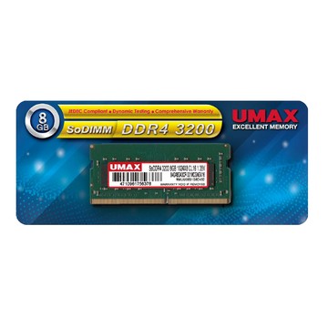 UMAX DDR4 3200 8GB 1024x8 筆記型記憶體