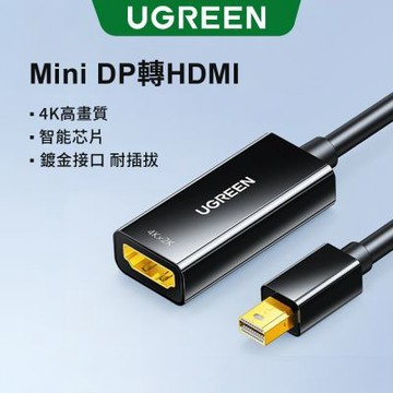綠聯 Mini DP 轉 HDMI 轉換器 1080P 黑色