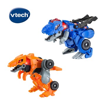 【英國Vtech】3合1聲光DIY變形恐龍車系列-兩款任選 (迅猛龍/霸王龍)