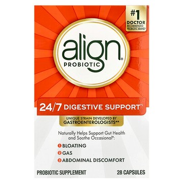 Align Probiotics, 全天消化幫助，益生菌補充劑，28 粒膠囊