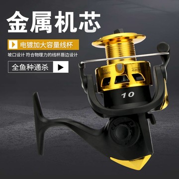 📣爆款推薦📣电镀线杯金属机芯鱼线轮海杆鱼轮海杆轮渔轮纺车轮路亚轮渔线轮 捲線器 釣魚捲線器 紡車捲BEIC
