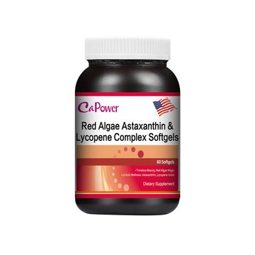 美國CaPower加柏爾紅藻蝦紅素茄紅素複合軟膠囊60粒/瓶,效期2026/1/29