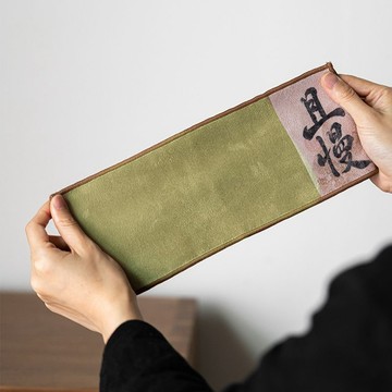 ⭐免運🌈臺灣有貨⭐麂皮書法茶巾茶桌毛巾高檔抹布中式吸水養壺加厚禪意功夫茶具配件【可開票】