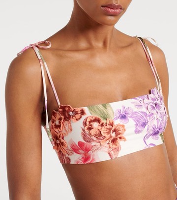 Agua by Agua Bendita Floral-appliqué bikini top