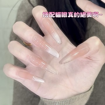 氛圍感冰透美甲！越簡單越高級~ 純色美甲 超仙的 冰透美甲 甲油膠 指甲油 需燈烤 美甲膠 指甲油膠 果凍美甲 裸色美甲