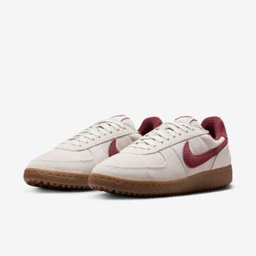 Nike 休閒鞋 Wmns Field General 女鞋 米白 紅 膠底 復古 麂皮 IF1743-001